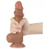 Lovetoy divslāņu dildo ar sēkliniekiem 19,5cm naturāls