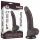 Lovetoy divslāņu dildo ar piesūcekni 19,5 cm brūns