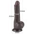 Lovetoy divslāņu dildo ar sēkliniekiem 19,5 cm brūns