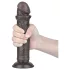 Lovetoy divslāņu dildo ar piesūcekni 20 cm brūns