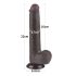 Lovetoy divslāņu dildo ar piesūcekni 20,8 cm brūns