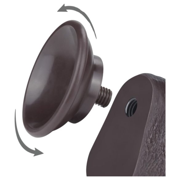 Lovetoy divslāņu dildo ar piesūcekni 20,8 cm brūns