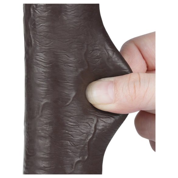 Lovetoy divslāņu dildo ar piesūcekni 20,8 cm brūns