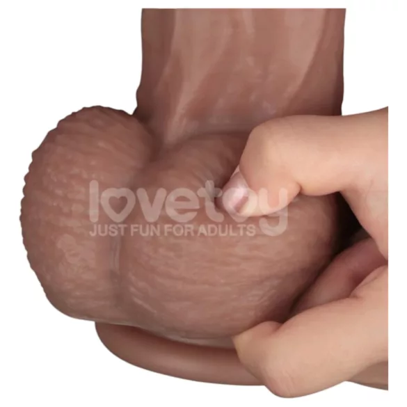 Lovetoy - dildo XXL divslāņu 36,5 cm naturāls