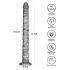 Lovetoy King Izmēra - īpaši liels vibrators - 40,5 cm (pelēks)