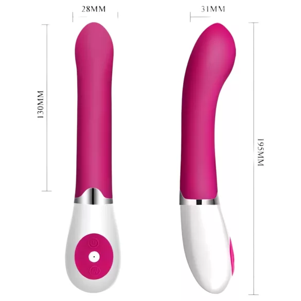 Pretty Love Daniel - G-punkta vibrators ūdensizturīgs rozā balts