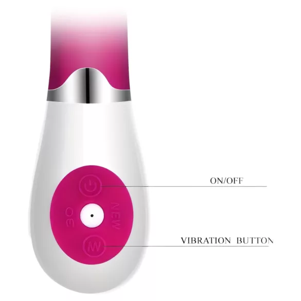 Pretty Love Daniel - G-punkta vibrators ūdensizturīgs rozā balts