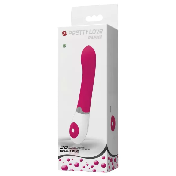 Pretty Love Daniel - G-punkta vibrators ūdensizturīgs rozā balts