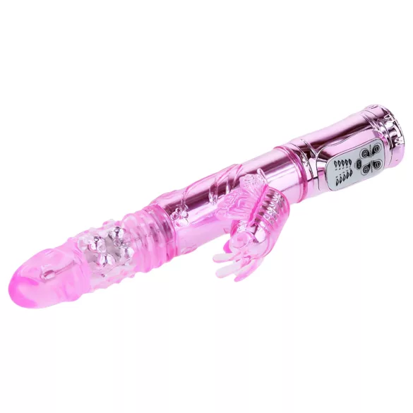 Baile - vibrators ar tauriņa formas klitoru stimulatoru rozā