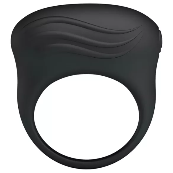 Pretty Love Bertram - vibrējošs ūdensizturīgs erekcijas gredzens melns