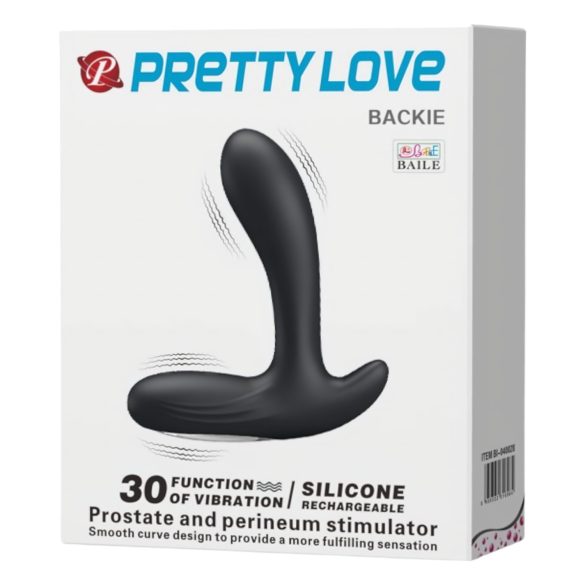Pretty Love Backie - melnais prostatas vibrators