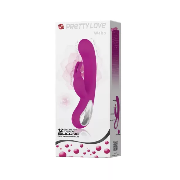 Pretty Love Webb - vibrators ar klitora stimulatoru rozā