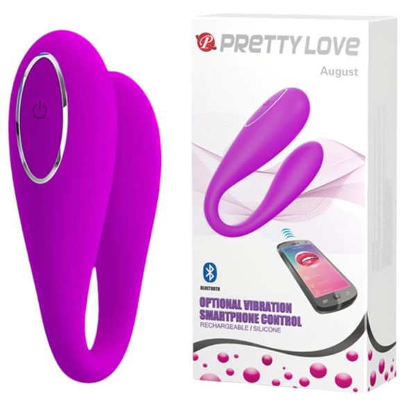 Pretty Love August - uzlādējams G-punkta un klitora vibrators (rozā)