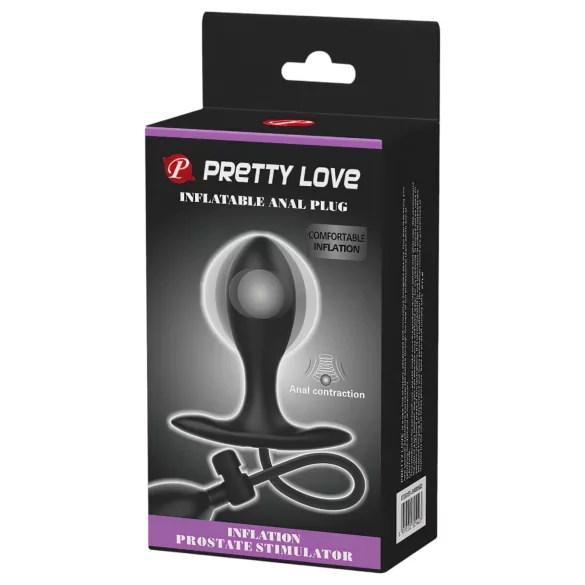 Pretty Love - piepūšams anālais paplaš. ar iekšējo bumbiņu melns
