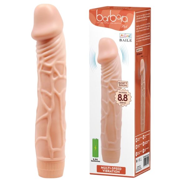 Baile Barbara - realistisks vibrators 22,5 cm miesas krāsā