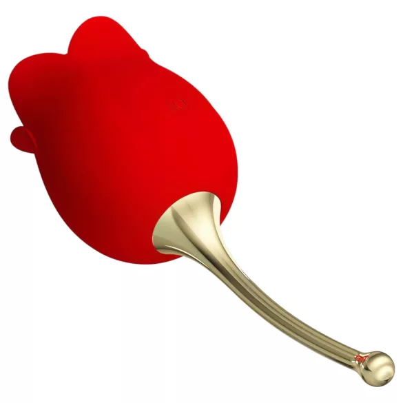 Pretty Love Rose Lover - klitora vibrators ar mēli 2in1 sarkans