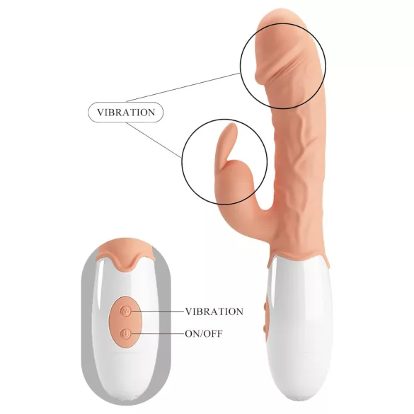 Pretty Love Easter Bunny - vibrators ar klitori stimulāciju, naturāls