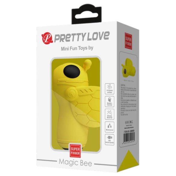 Pretty Love Magic Bee - pirkstu vibrators klitora stimulācijai dzeltens
