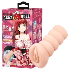   Crazy Bull - masturbators rotaļlieta ar anime makstīti, dabīga krāsa