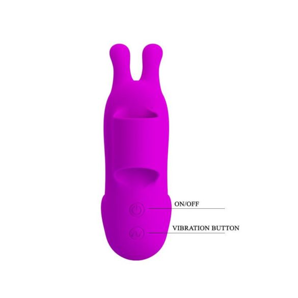 Pretty Love Bunny - pirkstu vibrators ar zaķa ausīm violets