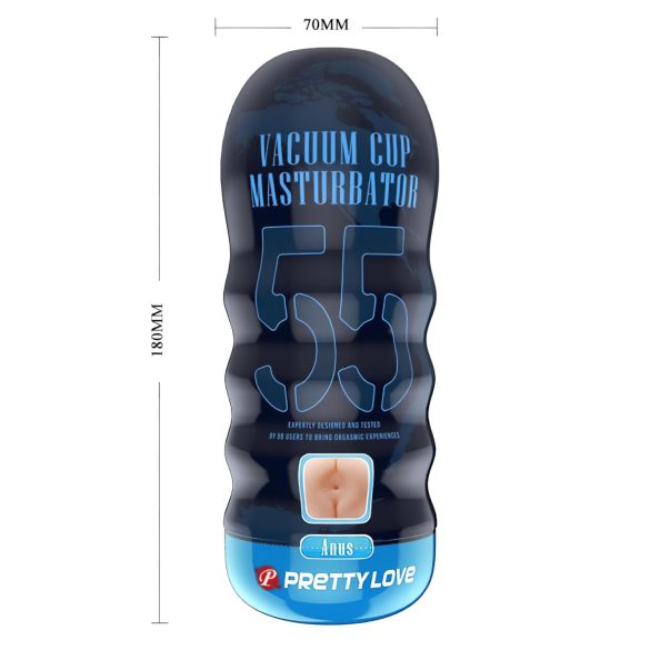 Pretty Love Vacuum Cup - reālistisks mākslīgais dibens masturbators (dabisks)