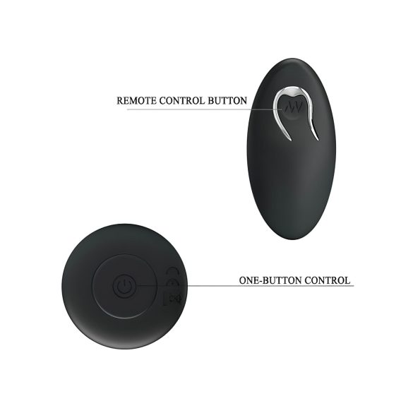 MR. PLAY - anālais vibrators ar akumulatoru un tālvadību melns