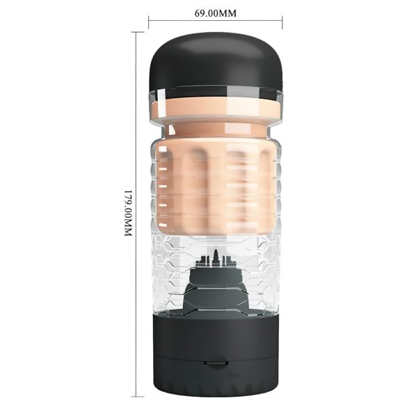 Pretty Love Emily - masturbators vīriešiem, realistiska maksts, melns