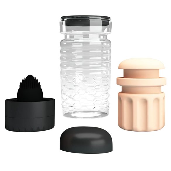 Pretty Love Emily - masturbators vīriešiem, realistiska maksts, melns