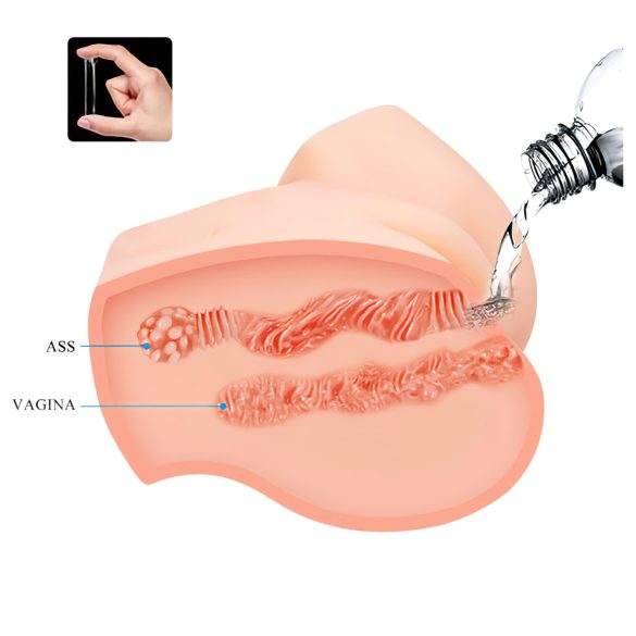 Crazy Bull - vīriešu masturbators ar vibrāciju, reālistisks anālais, miesas krāsas