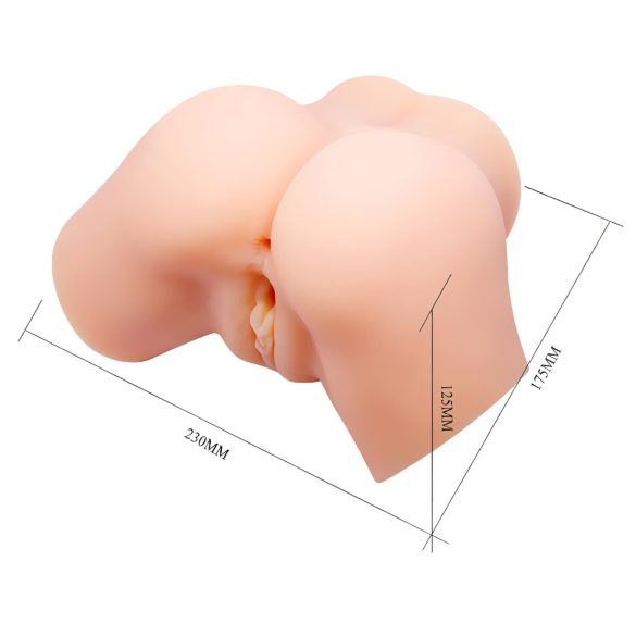 Crazy Bull - vīriešu masturbators ar vibrāciju, reālistisks anālais, miesas krāsas