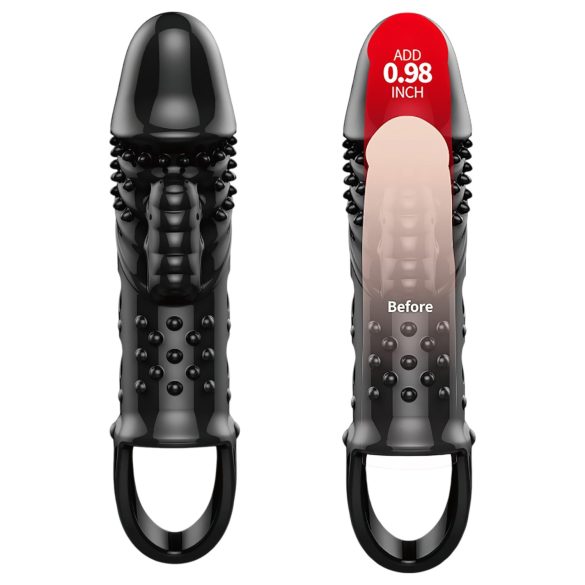 Pretty Love Cecelia - erekcijas gredzens ar vibrāciju un dzimumlocekļa uzmava