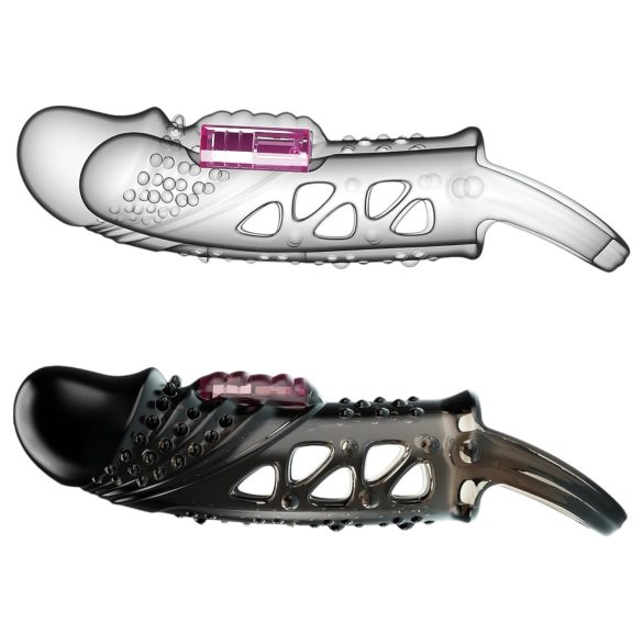 Pretty Love Cecelia - erekcijas gredzens ar vibrāciju un dzimumlocekļa uzmava