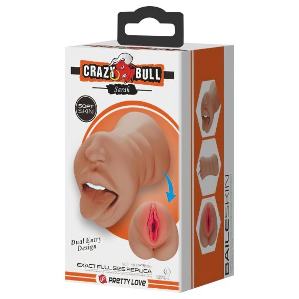 Crazy Bull - vīriešu masturbators mute un vagina, dabīga krāsa