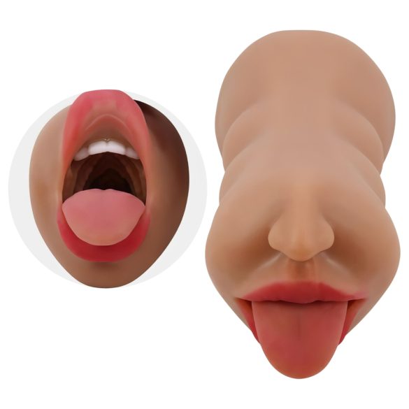 Crazy Bull - vīriešu masturbators mute un vagina, dabīga krāsa