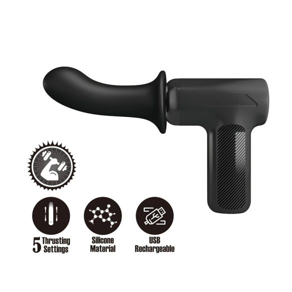 Pretty Love Dj Doctor - šāviens klitora vibrators (melns)