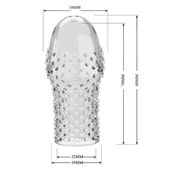 Pretty Love Becks - dzimumlocekļa uzmava caurspīdīga