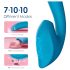 Vibeconnect - ūdensizturīgs G-punkta un klitora vibrators (zils)