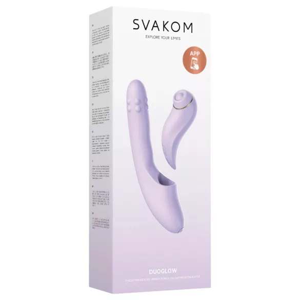 Svakom DuoGlow - G-punkta un klitora vibrators, violets
