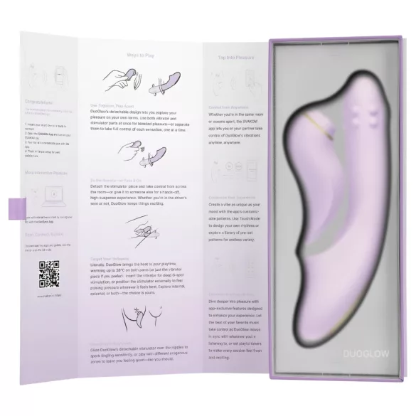 Svakom DuoGlow - G-punkta un klitora vibrators, violets