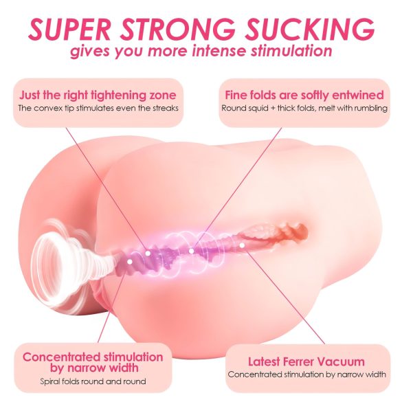 Vibeconnect - vīriešu masturbators ar torzo formu, dabīga krāsa