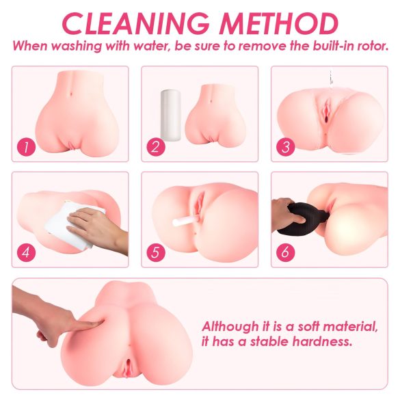 Vibeconnect - vīriešu masturbators ar torzo formu, dabīga krāsa