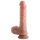 Divkāršā blīvuma piesūceknis, reālistisks ārējais dildo - 20cm (dabīgs)
