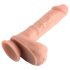 Divkāršā blīvuma piesūceknis, reālistisks ārējais dildo - 20cm (dabīgs)