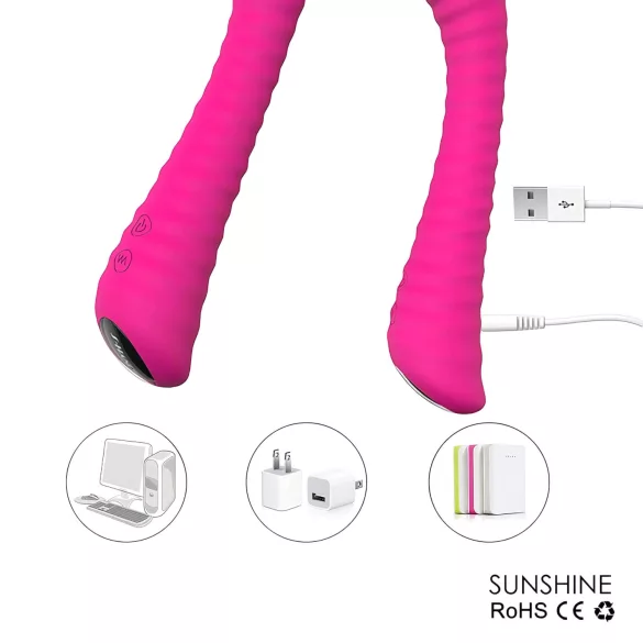 Sex HD Sunshine - vibrators G-punkta stimulācijai, uzlādējams, rozā