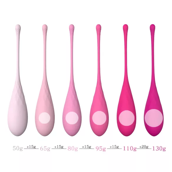 Sex HD Eggs - kegel bumbiņu komplekts 6 gab. rozā