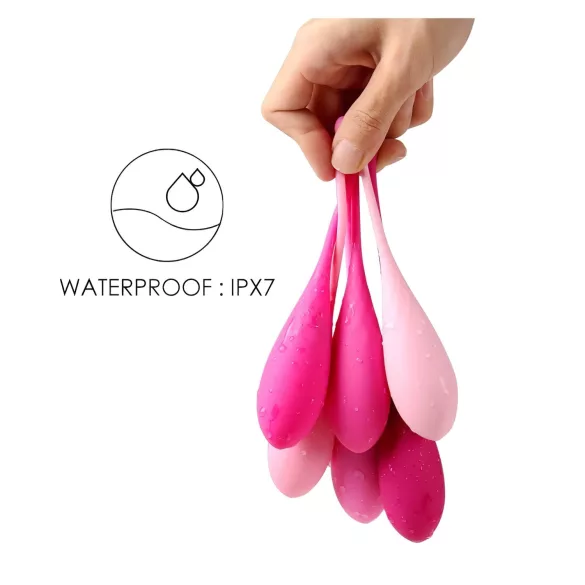 Sex HD Eggs - kegel bumbiņu komplekts 6 gab. rozā