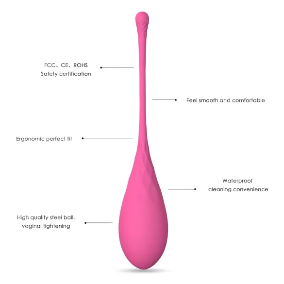 Sex HD Eggs - kegel bumbiņu komplekts 6 gab. rozā