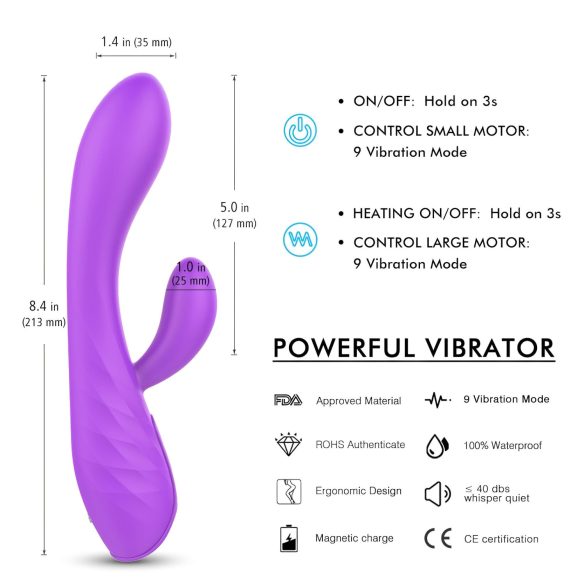 Sex HD Muses - uzlādējams ūdensizturīgs vibrators violets
