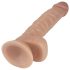 Lovetoy Real Extreme - piesūcekņa dildo 21cm bēšs