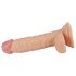 Lovetoy Real Extreme - piesūcekņa G-punkta dildo ar sēkliniekiem - 19cm (natūrā)